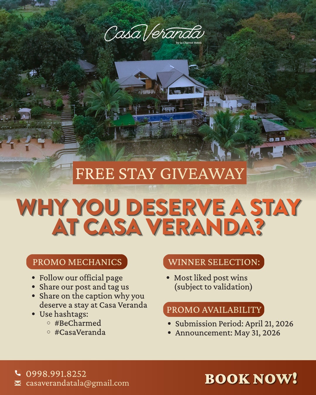 Casa Veranda Free Stay Giveaway!